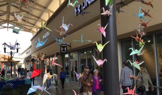 paper cranes for Sadako play