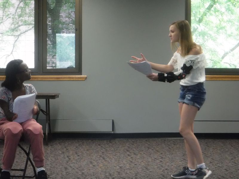 Cinderella play rehearsal