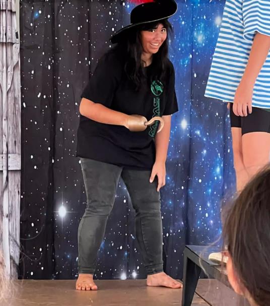 Kid plays Captain Hook in A Christmas Peter Pan.