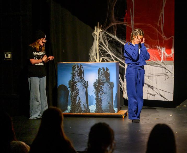 Teens perform ArtReach's play Haunted Houses