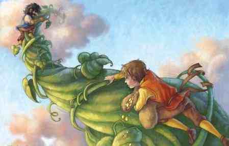 Jack climbs the beanstalk!