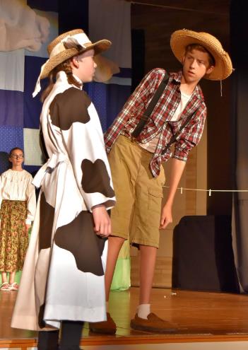 Jack meets Cow in Jack and the Beanstalk Musical