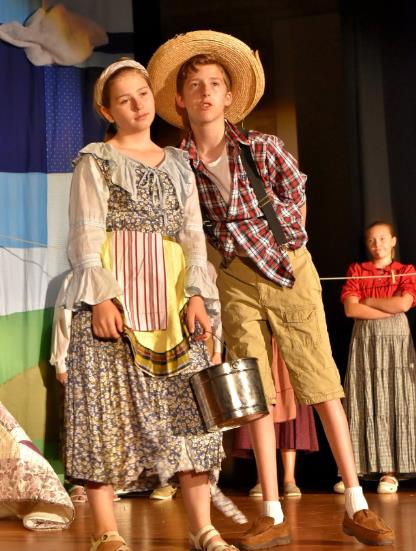 Jack and mama in Jack and the Beanstalk play