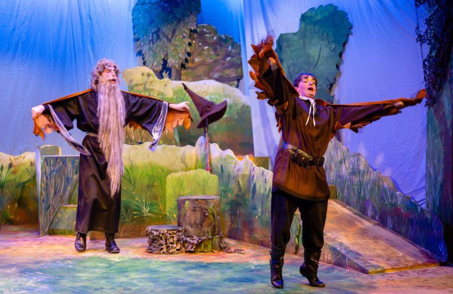 Merlin teaches Arthur to fly