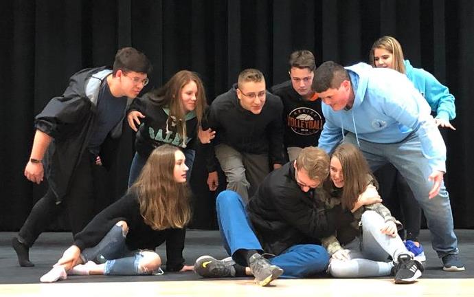 High School students rehearse ArtReach's THE LEGEND OF SLEEPY HOLLOW.