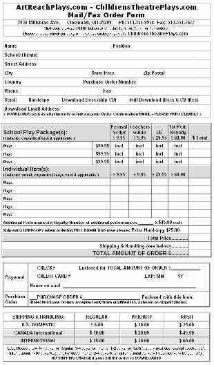 Mail/fax order form sample - click for actual form