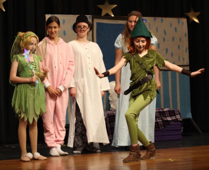 Peter Pan and Darling Children in play