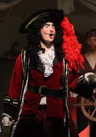 Captain Hook in action in Peter Pan