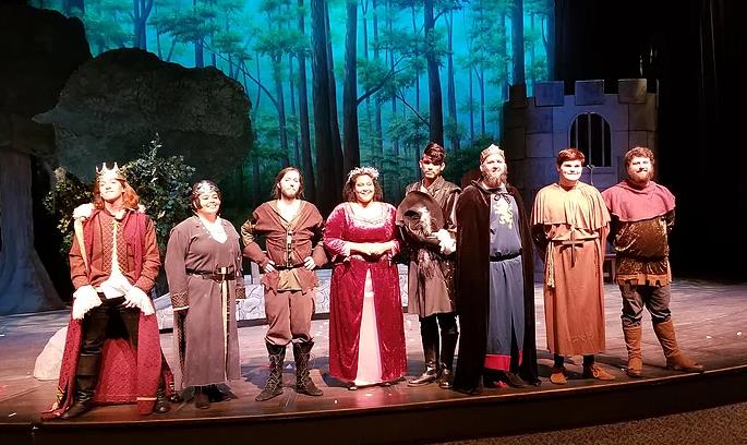 Cast of College Play Robin Hood