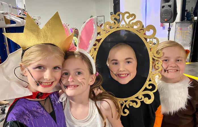 Kids performing Snow White play