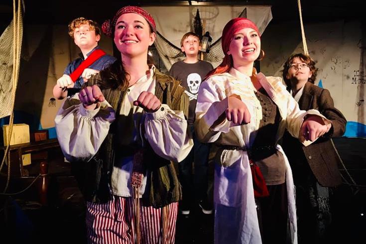 Kids perform as priates in Treasure Island