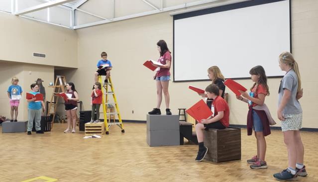 Kids Rehearse Treasure Island Play