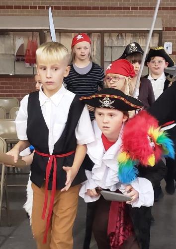 Middle Schoolers perform Treasure Island