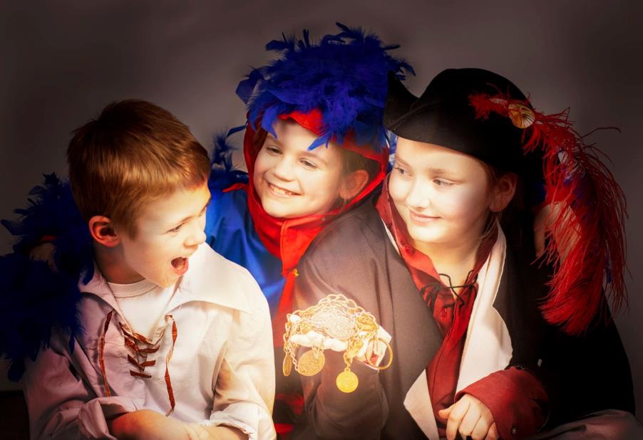 Young kids perform Treasure Island