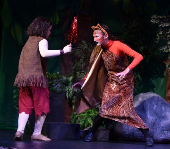 Mowgli and Shere Kahn in The Jungle Book play