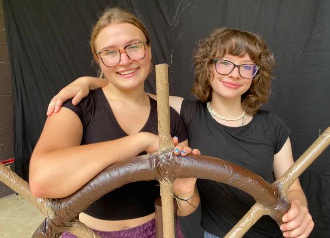 Kids work together on The Little Mermaid