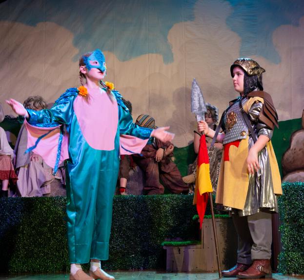 Dragon in large cast play for young performers