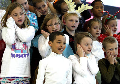 Lots of Kids Perform Together