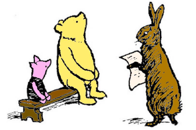 Piglet, Pooh and Rabbit