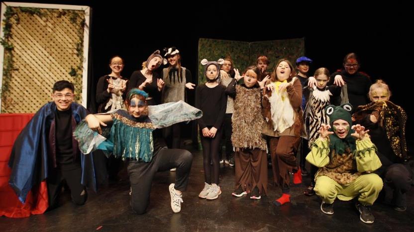 Large Cast of Young People