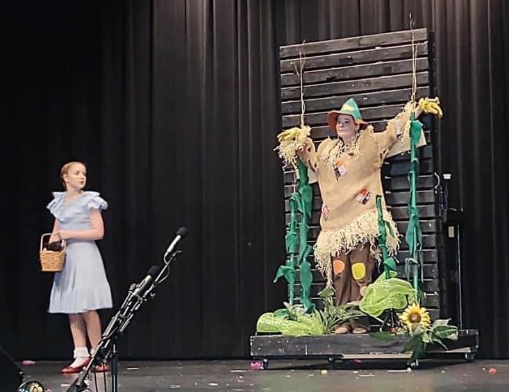 Social distancing for the Scarcrow and Dorothy.