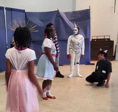 Kids performing Wizard of Oz play